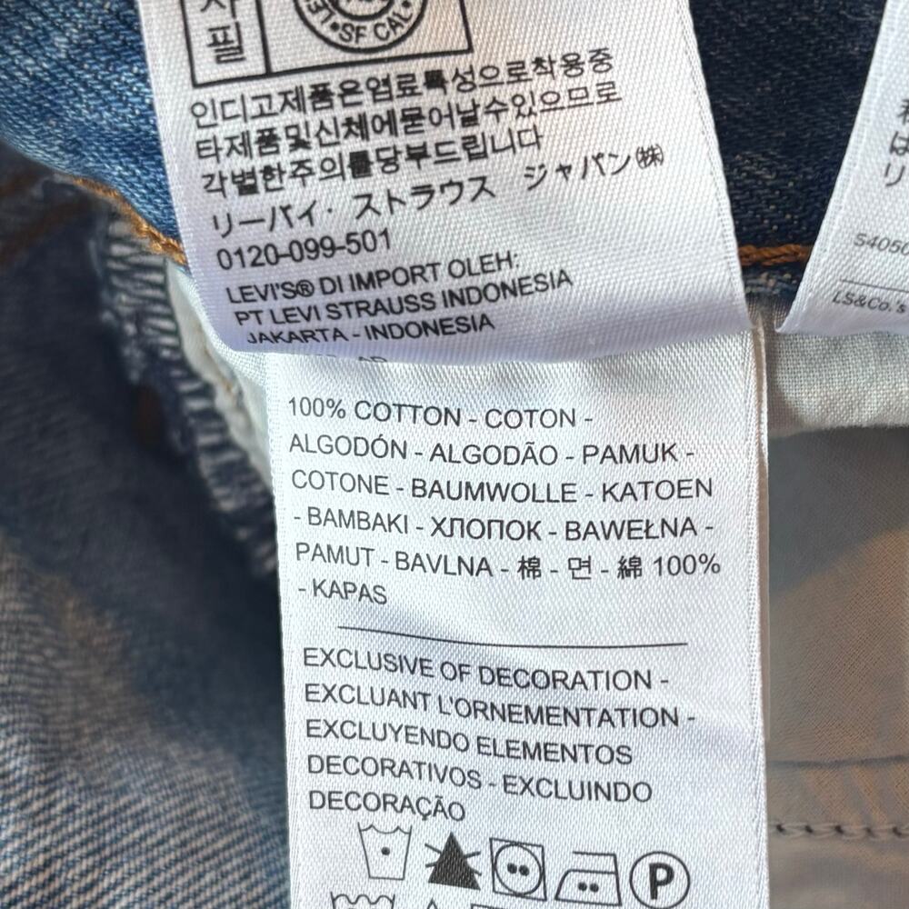 Levi’s Premium Wedgie Ankle Jeans Straight Leg Distressed Womens Size 28 - Picture 9 of 11